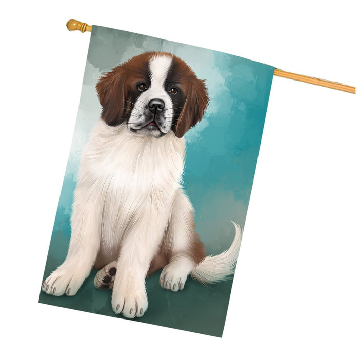 Saint Bernards Dog House Flag