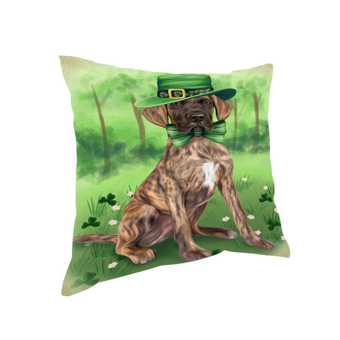 St. Patricks Day Irish Portrait Great Dane Dog Pillow PIL51108