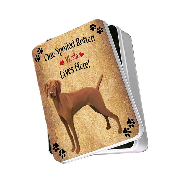 Vizsla Spoiled Rotten Dog Photo Storage Tin