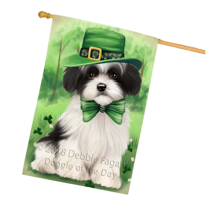 St. Patricks Day Irish Portrait Havanese Dog House Flag FLG48783
