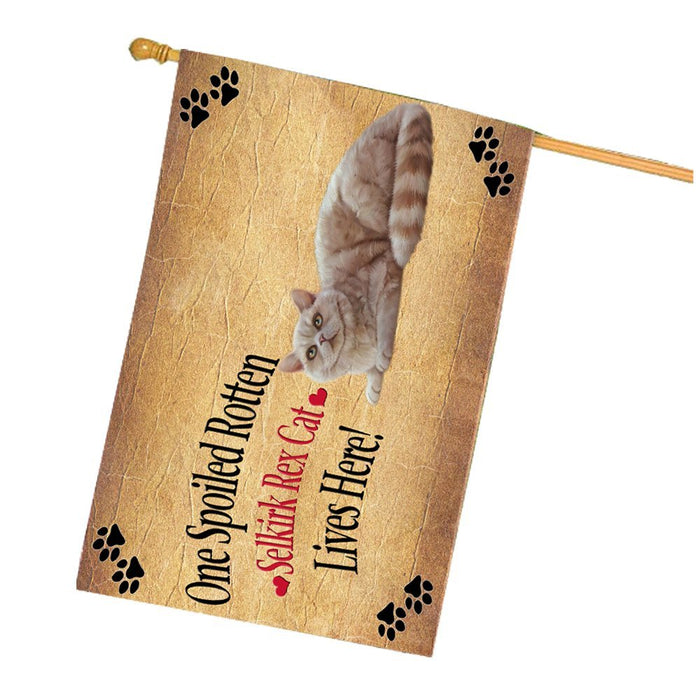 Spoiled Rotten Selkirk Rex Dog House Flag