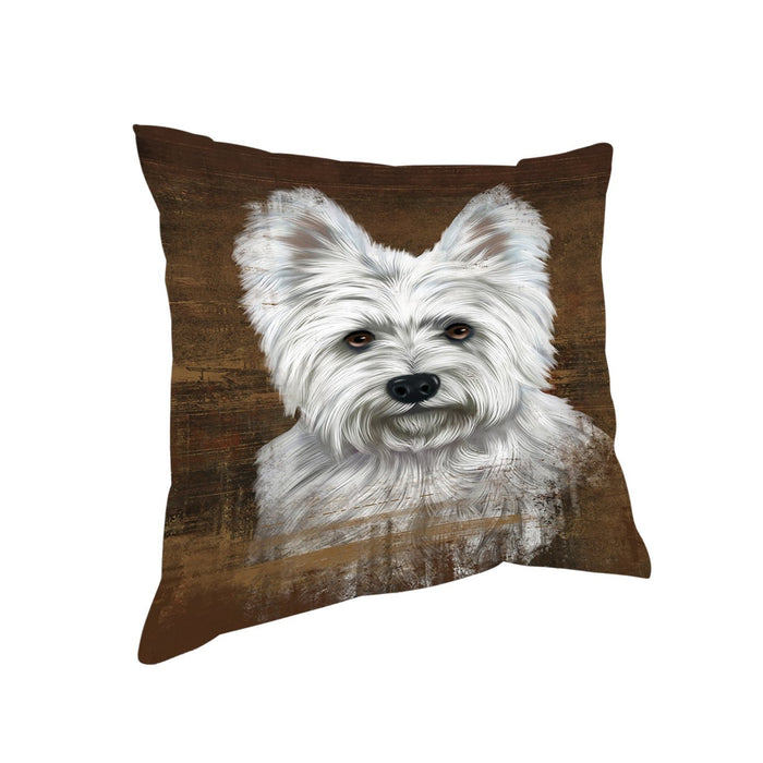 Rustic West Highland White Terrier Dog Pillow PIL49132