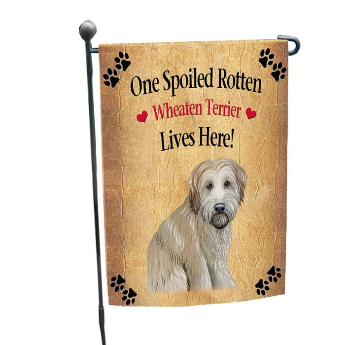 Spoiled Rotten Wheaten Terrier Dog Garden Flag