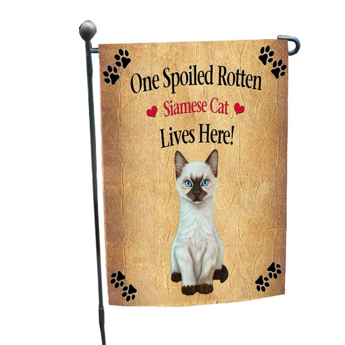 Spoiled Rotten Siamese Kitten Cat Garden Flag