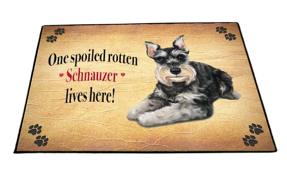 Spoiled Rotten Schnauzer Dog Floormat