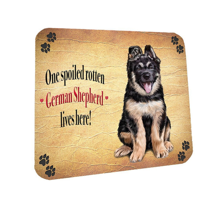 Spoiled Rotten German Shepherd Dog Coasters Set of 4