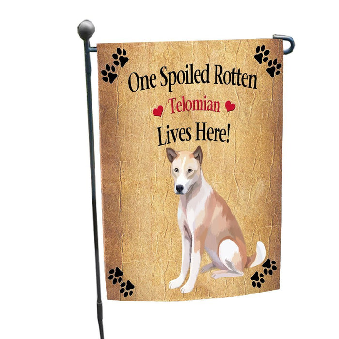 Spoiled Rotten Telomian Puppy Dog Garden Flag