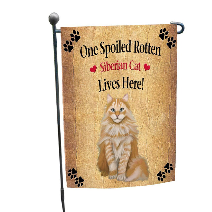 Spoiled Rotten Siberian Cat Garden Flag