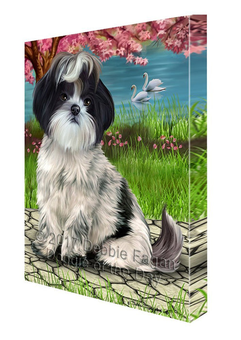 Shih Tzu Dog Wall Art Canvas CV222