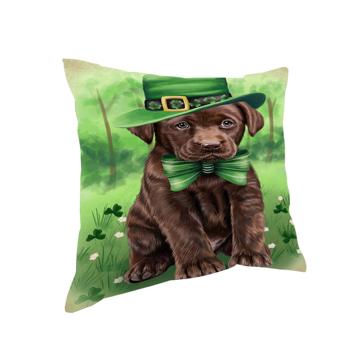 St. Patricks Day Irish Portrait Labrador Retriever Dog Pillow PIL51164