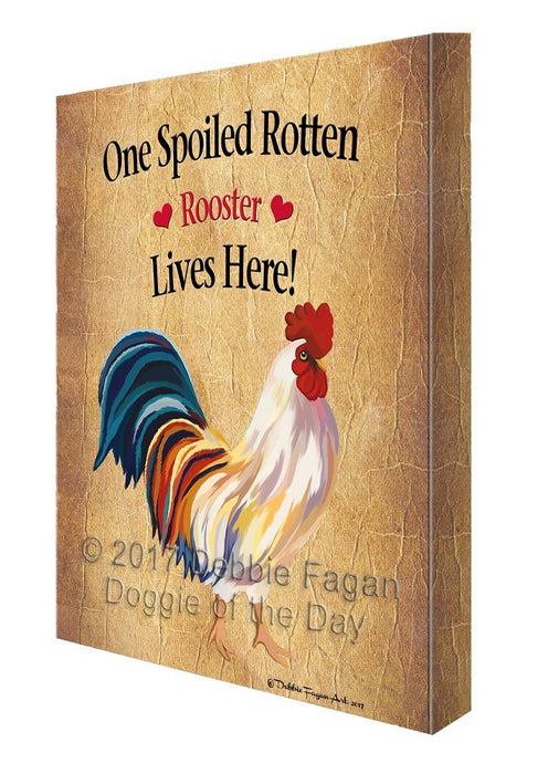 Spoiled Rotten Rooster Canvas Wall Art D578