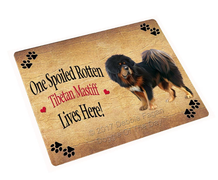 Spoiled Rotten Tibetan Mastiff Dog Tempered Cutting Board