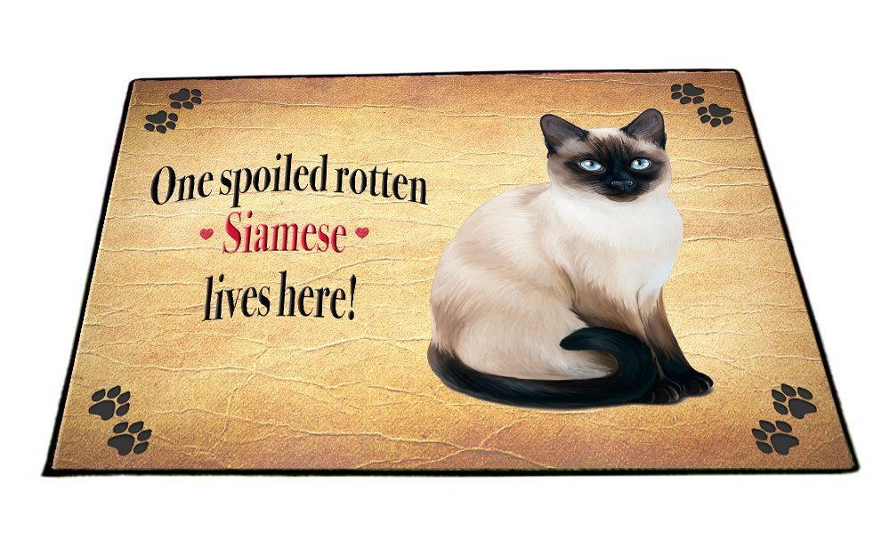 Spoiled Rotten Siamese Dog Floormat