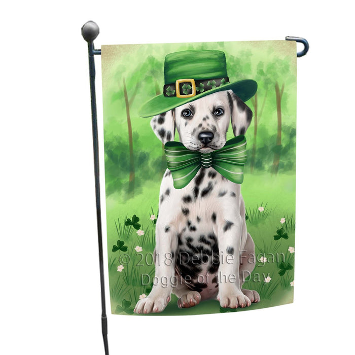 St. Patricks Day Irish Portrait Dalmatian Dog Garden Flag GFLG48703