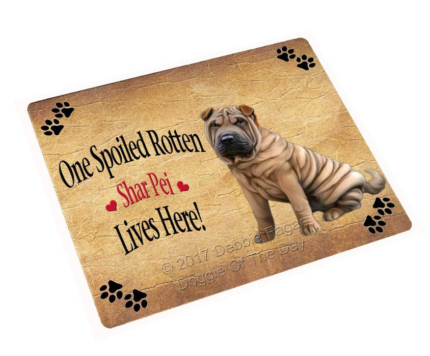 Spoiled Rotten Shar Pei Dog Large Refrigerator / Dishwasher Magnet