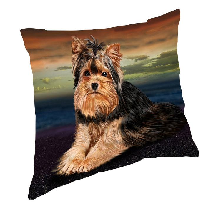 Yorkshire Terrier Dog Throw Pillow