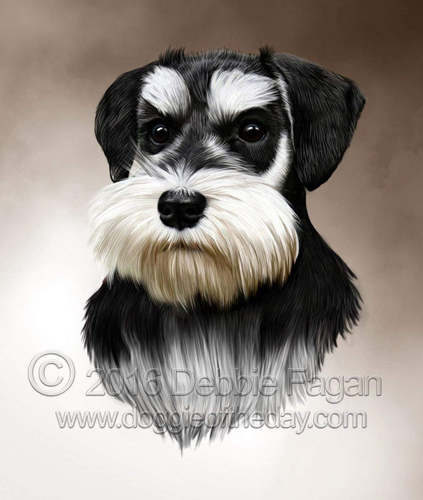 Miniature Schnauzer Dog Art Portrait Print Handmade Artwork Assorted Pets Greeting Cards and Note Cards with Envelopes for All Occasions and Holiday Seasons