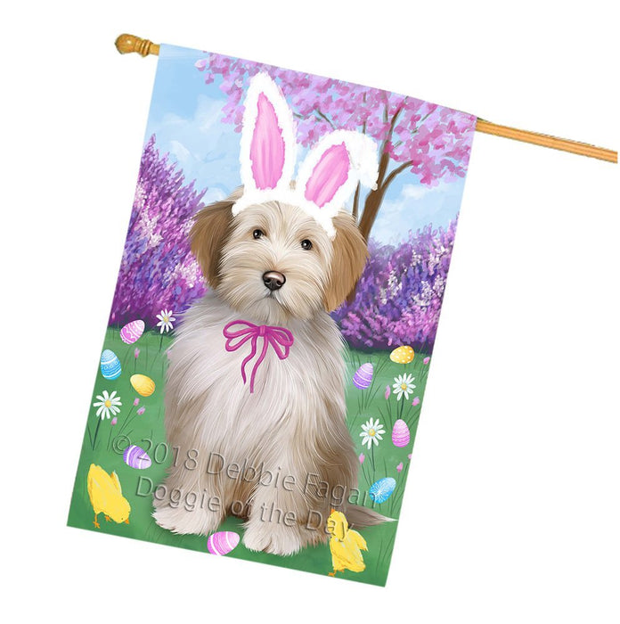 Tibetan Terrier Dog Easter Holiday House Flag FLG49381