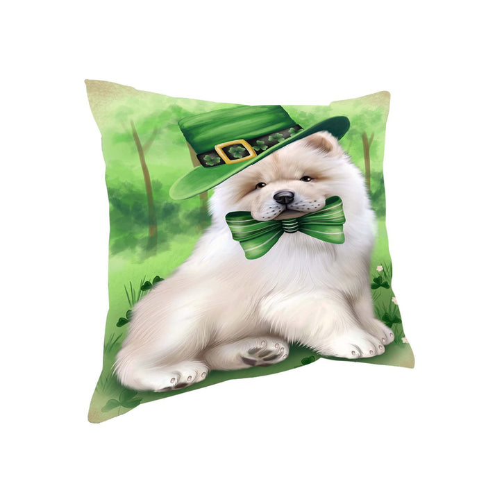 St. Patricks Day Irish Portrait Chow Chow Dog Pillow PIL50996