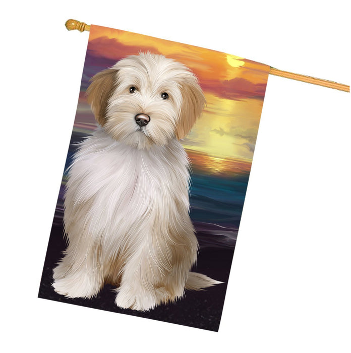 Tibetan Terrier Dog House Flag FLG48542