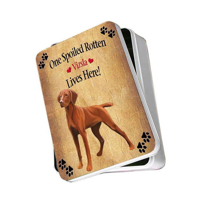 Vizsla Spoiled Rotten Dog Photo Storage Tin