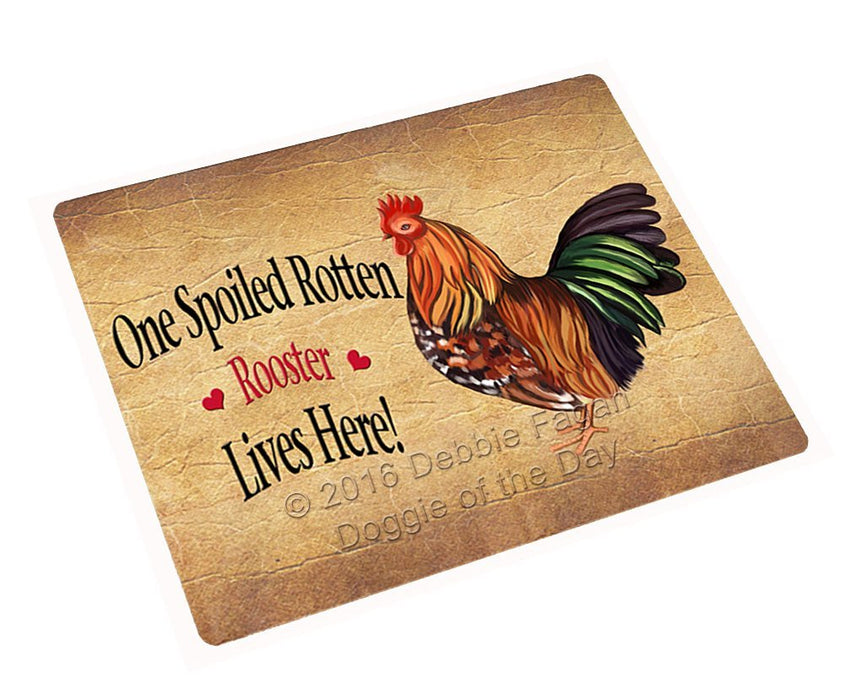 Spoiled Rotten Rooster Tempered Cutting Board