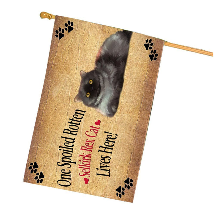 Spoiled Rotten Selkirk Rex Dog House Flag