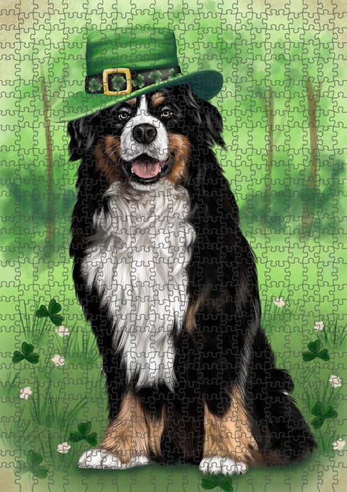 St. Patricks Day Irish Portrait Bernese Mountain Dog Puzzle with Photo Tin PUZL51669