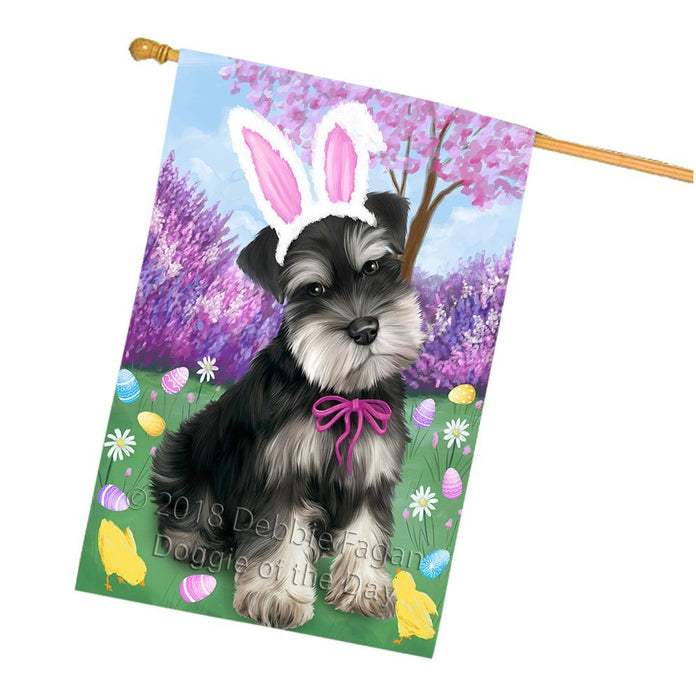 Schnauzer Dog Easter Holiday House Flag FLG49347