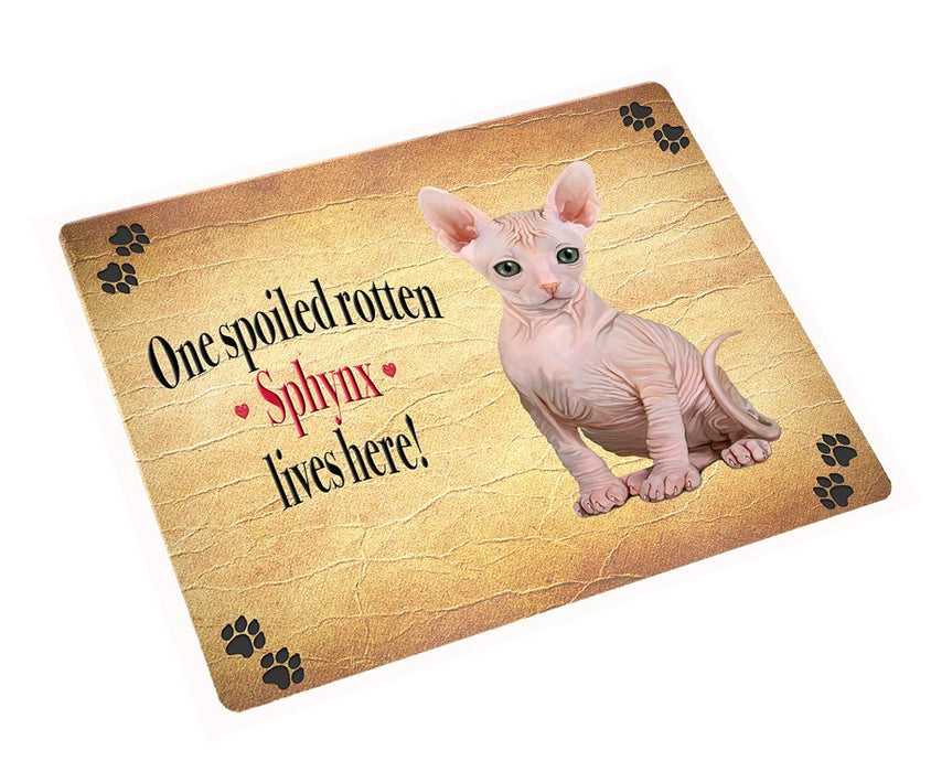 Sphynx Spoiled Rotten Cat Tempered Cutting Board