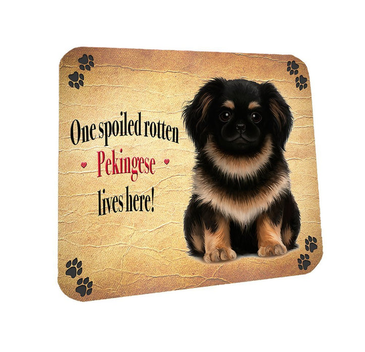 Spoiled Rotten Pekingese Dog Coasters Set of 4