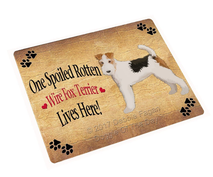 Spoiled Rotten Wire Fox Terrier Dog Tempered Cutting Board