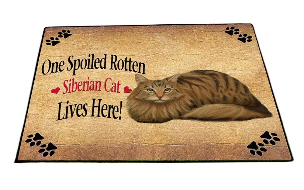 Spoiled Rotten Siberian Cat Indoor/Outdoor Floormat