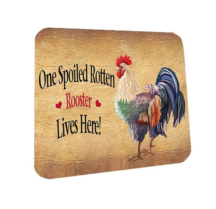 Spoiled Rotten Rooster Coasters Set of 4