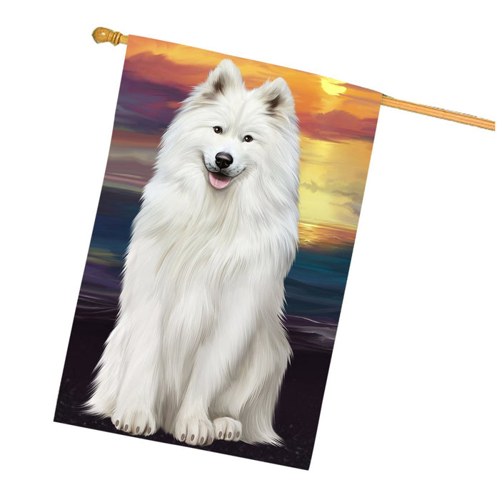 Samoyed Dog House Flag FLG48534
