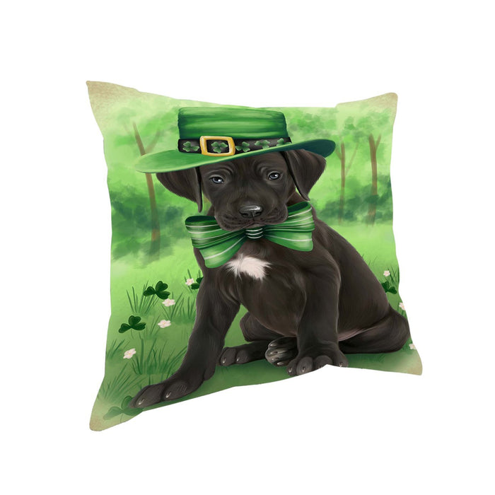 St. Patricks Day Irish Portrait Great Dane Dog Pillow PIL51100