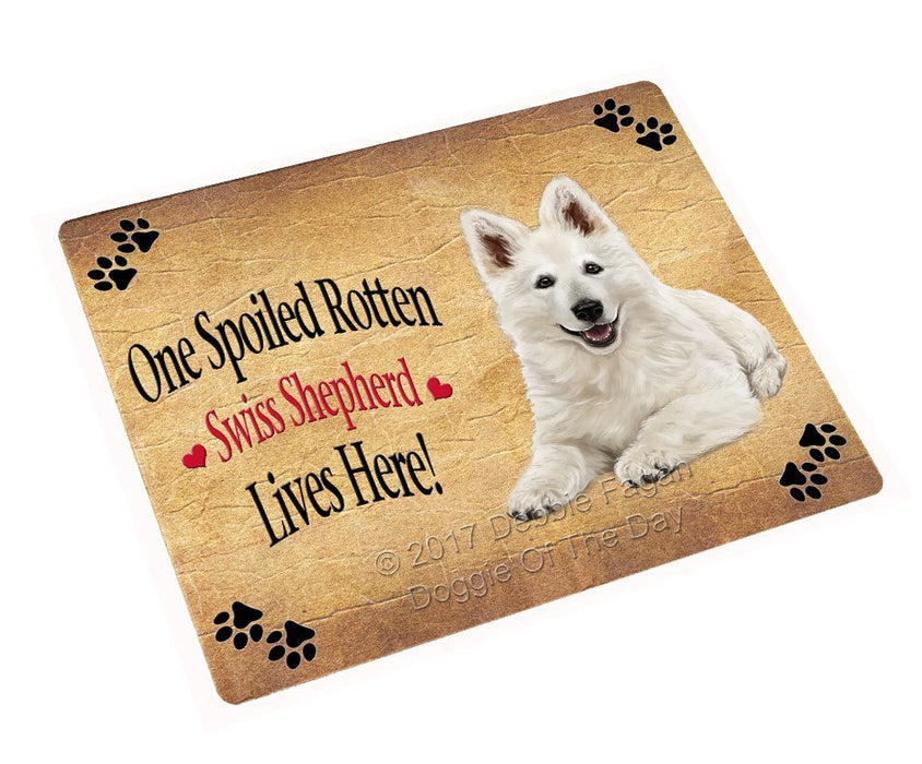 Spoiled Rotten Swiss Shepherd Dog Tempered Cutting Board