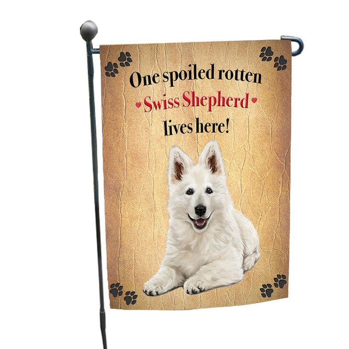 Swiss Shepherd Spoiled Rotten Dog Garden Flag
