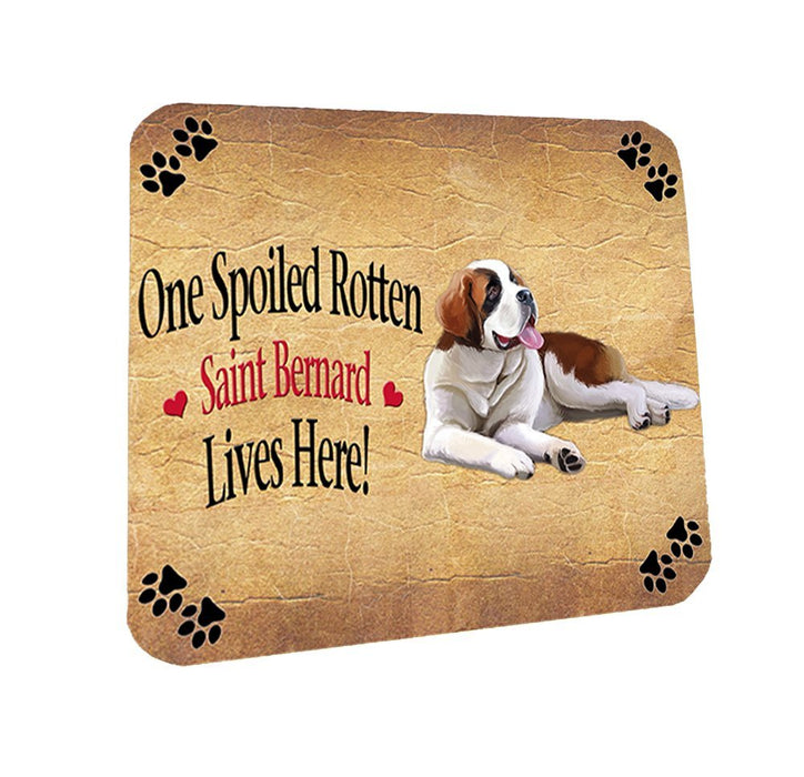 Saint Bernard Spoiled Rotten Dog Coasters Set of 4
