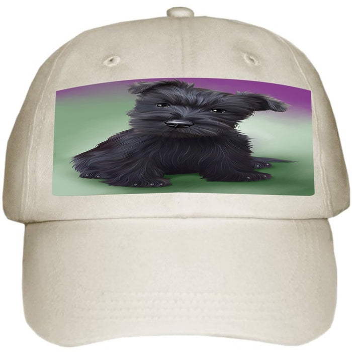 Scottish Terrier Dog Ball Hat Cap HAT48807 (White)