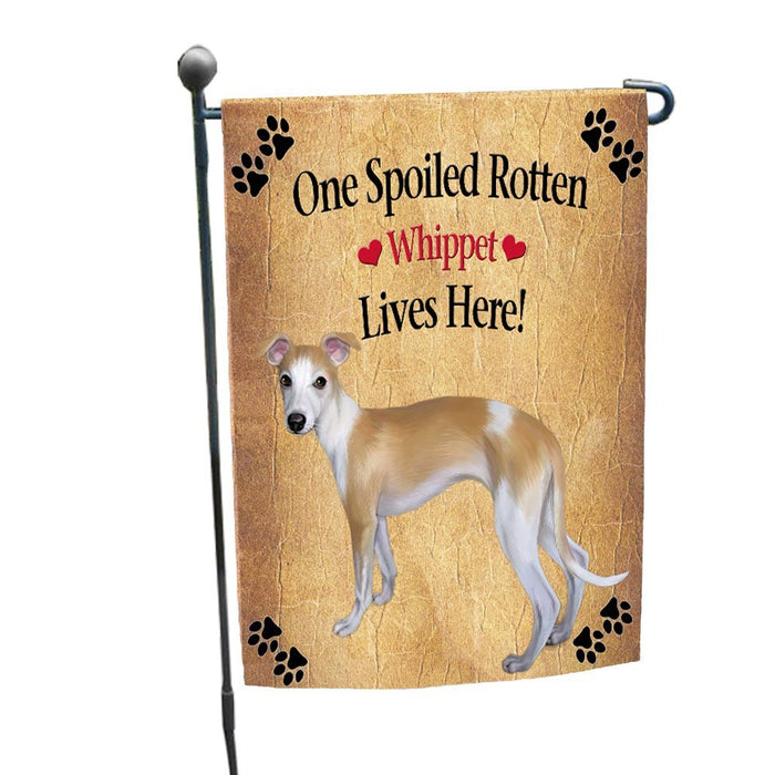 Spoiled Rotten Whippet Puppy Dog Garden Flag