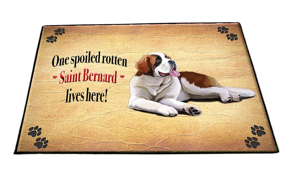 Spoiled Rotten Saint Bernard Dog Floormat