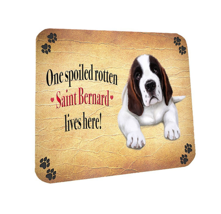 Spoiled Rotten Saint Bernard Dog Coasters Set of 4