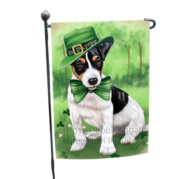 St. Patricks Day Irish Portrait Jack Russell Terrier Dog Garden Flag GFLG48731