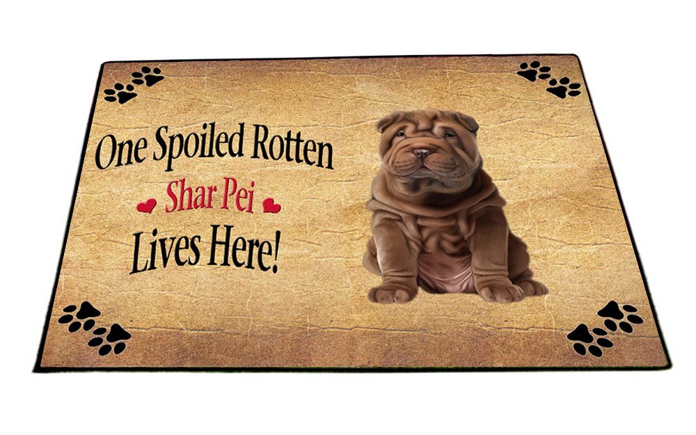 Spoiled Rotten Shar Pei Dog Indoor/Outdoor Floormat