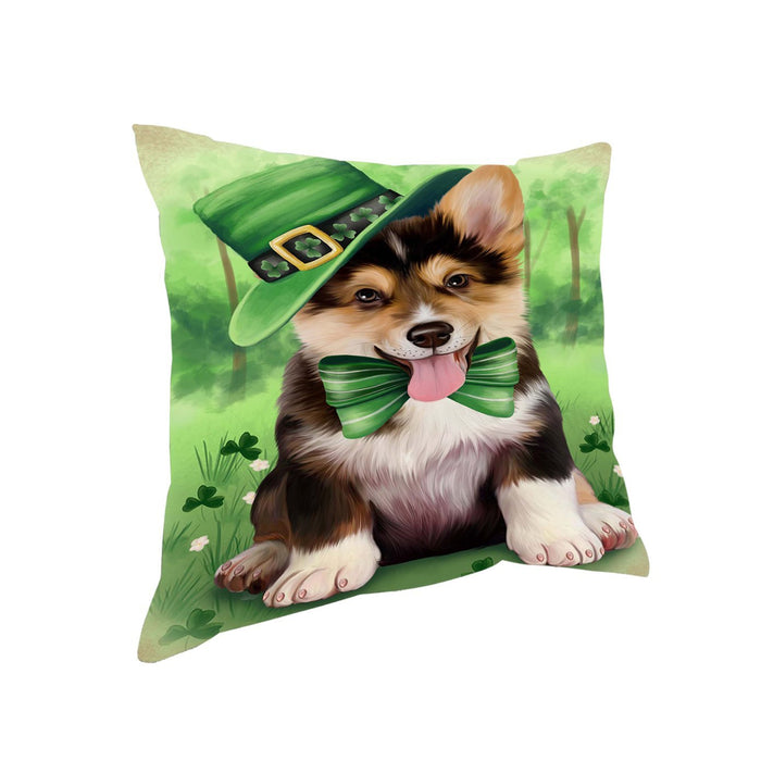 St. Patricks Day Irish Portrait Corgie Dog Pillow PIL51016