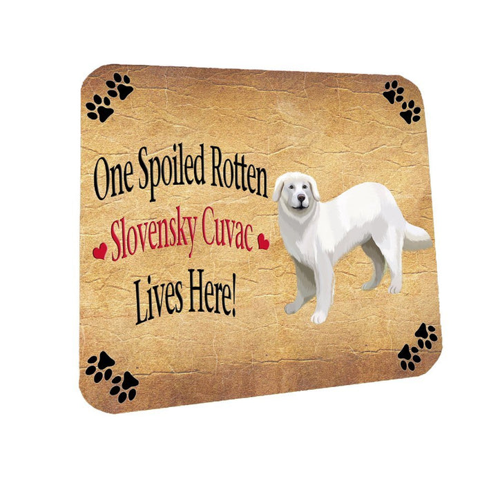 Slovensky Cuvac Spoiled Rotten Dog Coasters Set of 4