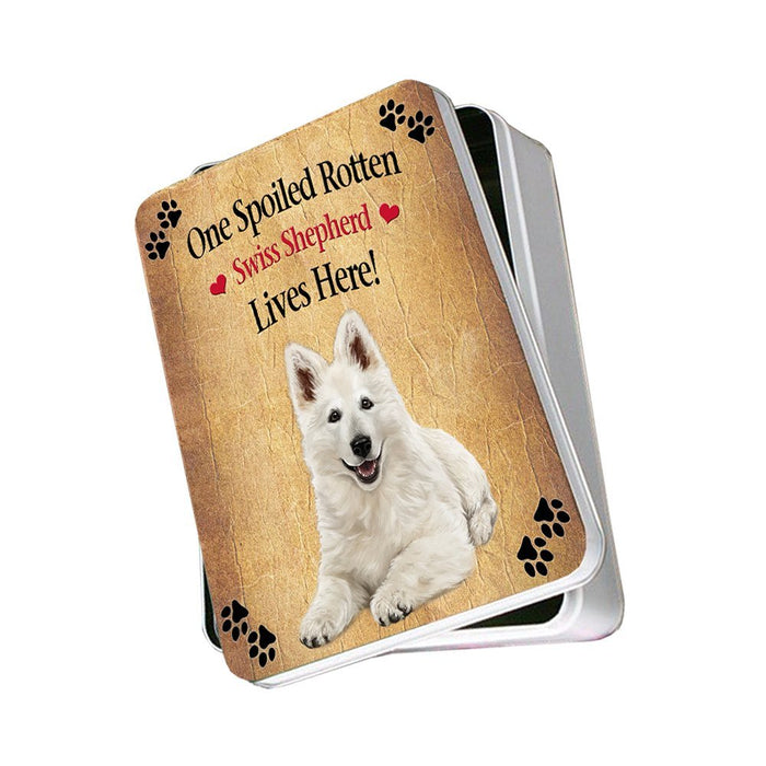 Swiss Shepherd Spoiled Rotten Dog Photo Storage Tin