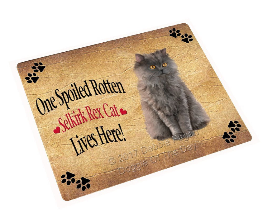 Spoiled Rotten Selkirk Rex Dog Tempered Cutting Board (Small)