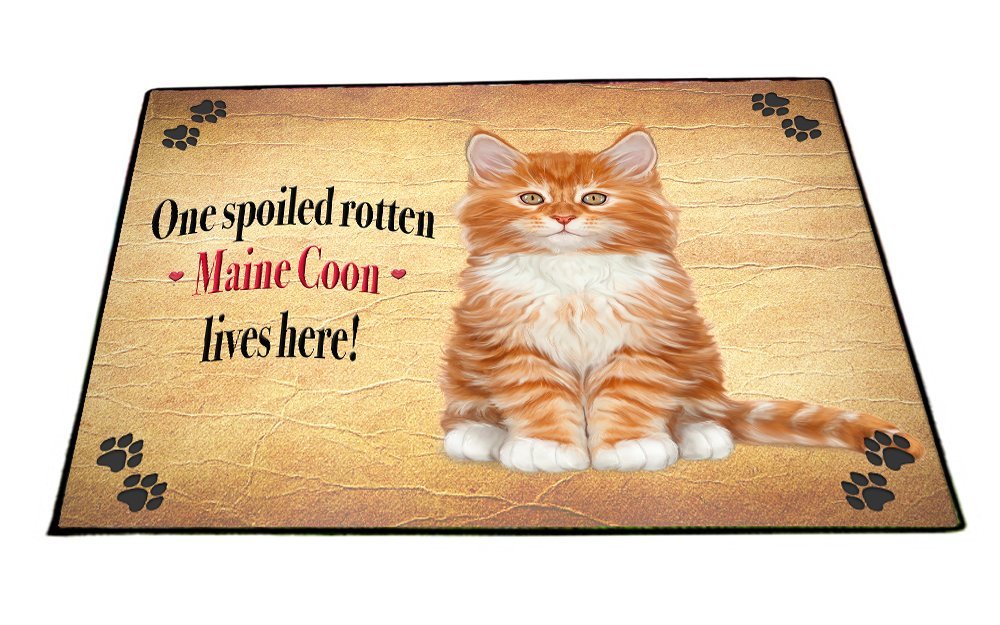 Spoiled Rotten Maine Coon Cat Dog Floormat